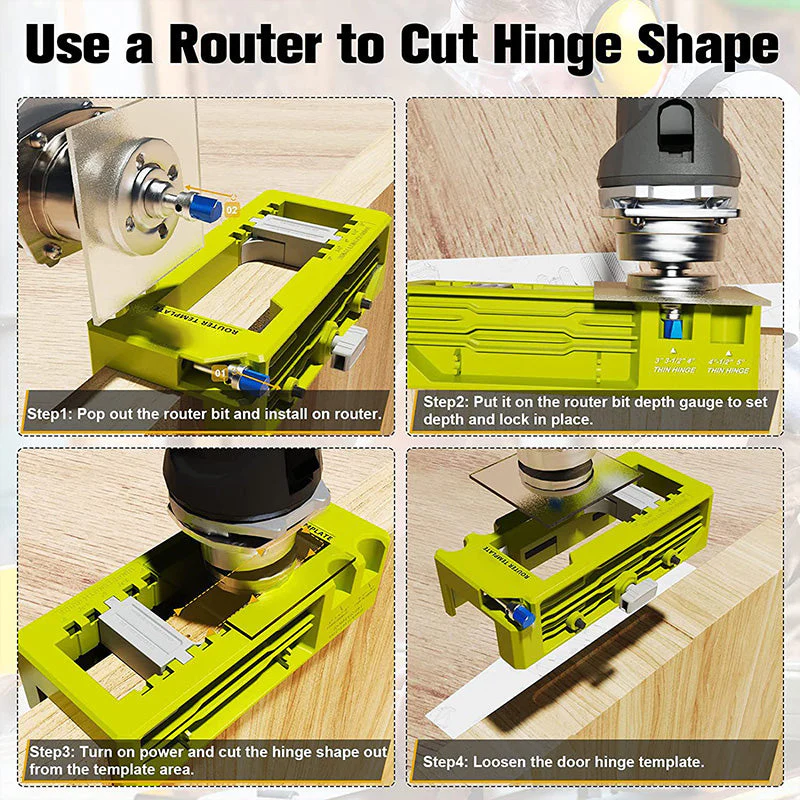 Hinge Door Lock Hole Positioner Kit Set - Image 2