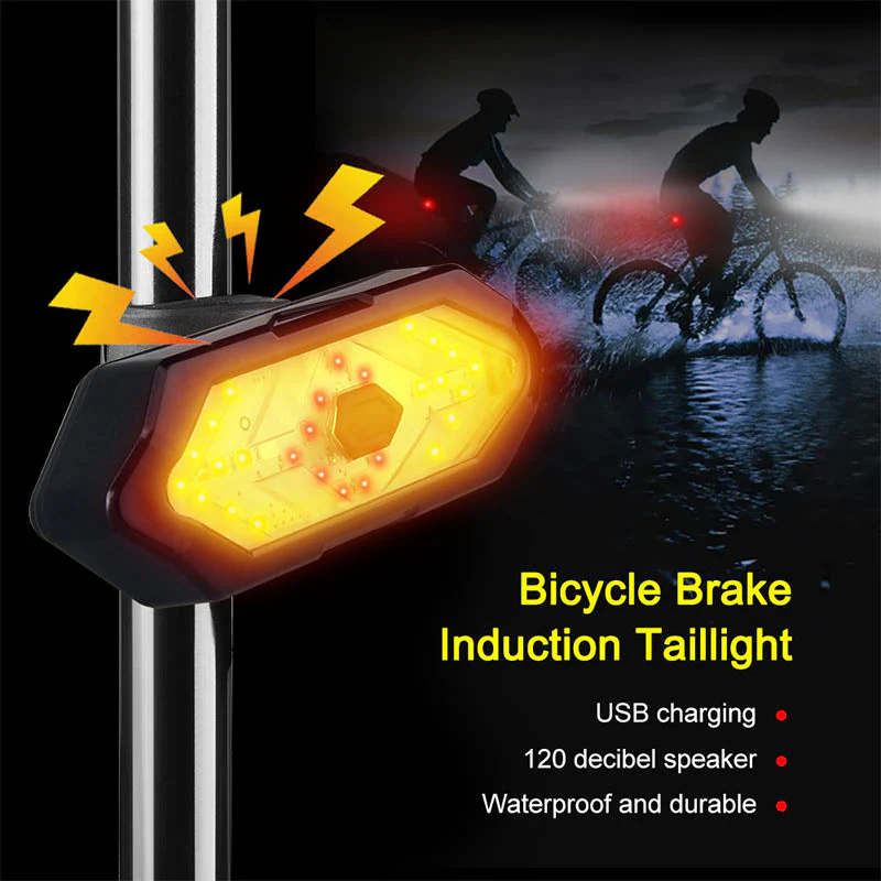 Waterproof Night Riding LED Mountain Bike Remote Control Steering Tail Light - Image 5