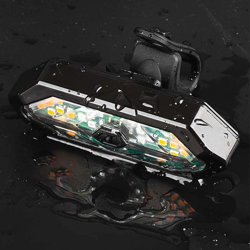 Waterproof Night Riding LED Mountain Bike Remote Control Steering Tail Light - Image 8