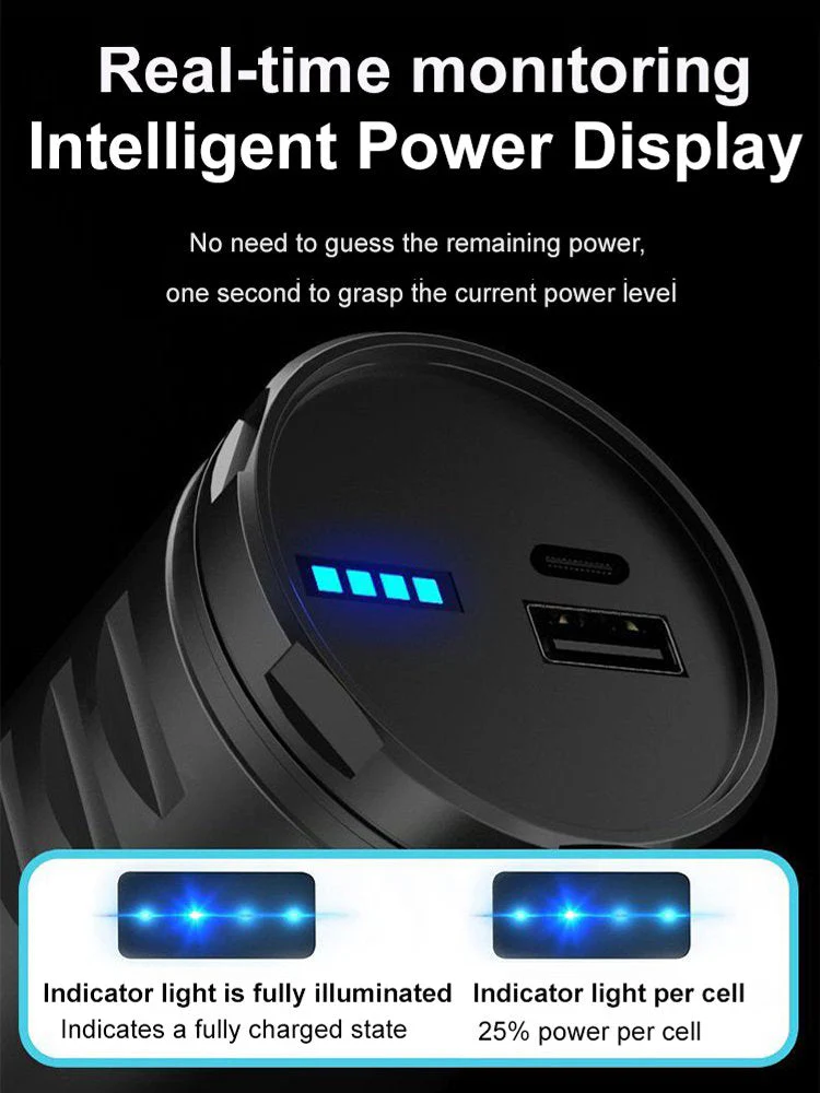 Telescopic Zoom Long-Range Outdoor Bright Flashlight - Image 3