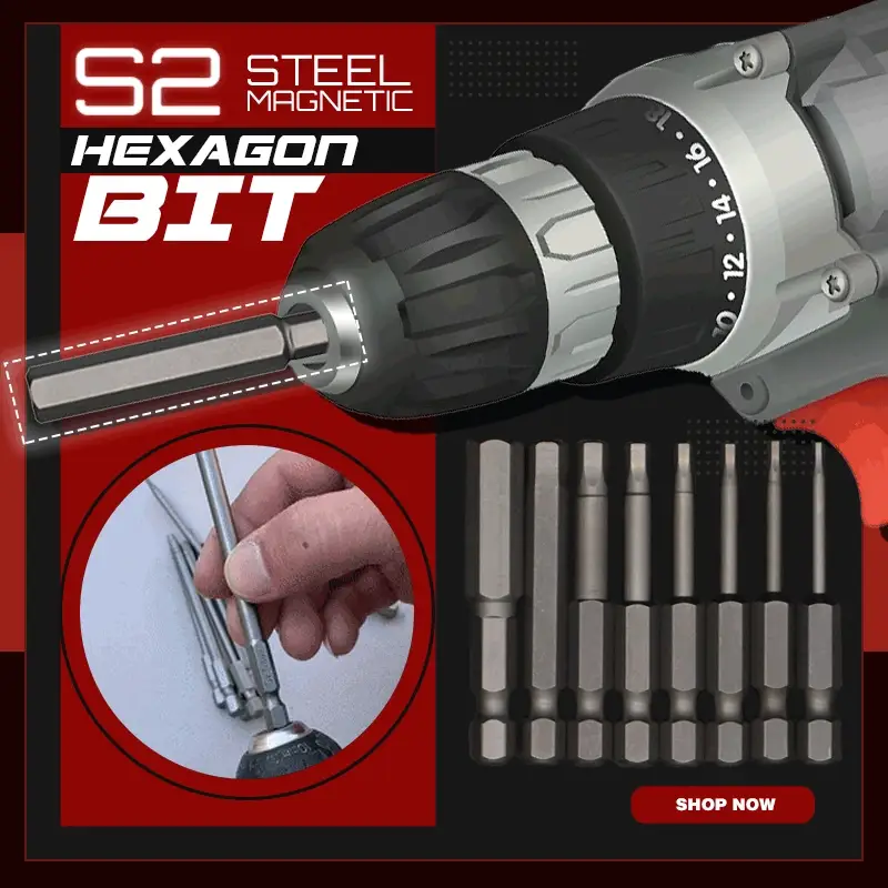 S2 Steel Magnetic Hexagon Bit Set - Image 2