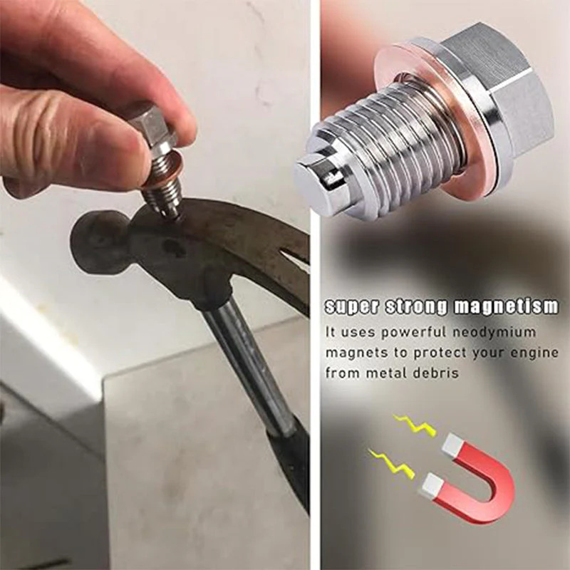 Magnetic Oil Drain Plug with Washer - Image 2