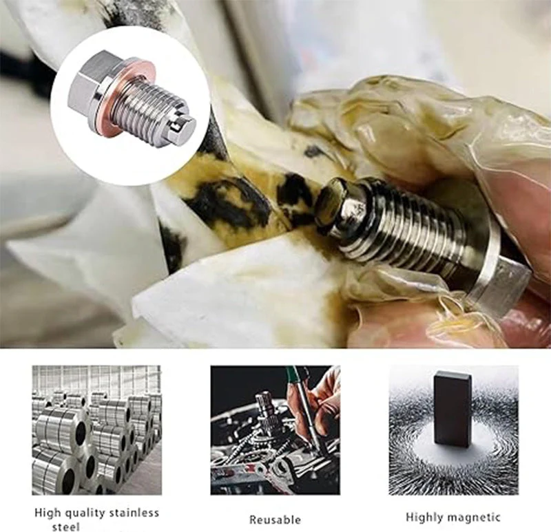 Magnetic Oil Drain Plug with Washer - Image 4