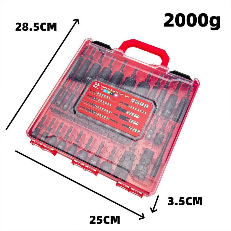 55-Piece Magnetic Impact Nut Driver Set - Image 6