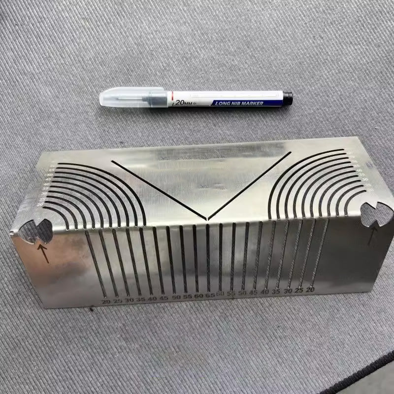 Square Stainless Steel 90° Arc Angle Marking Ruler - Image 4