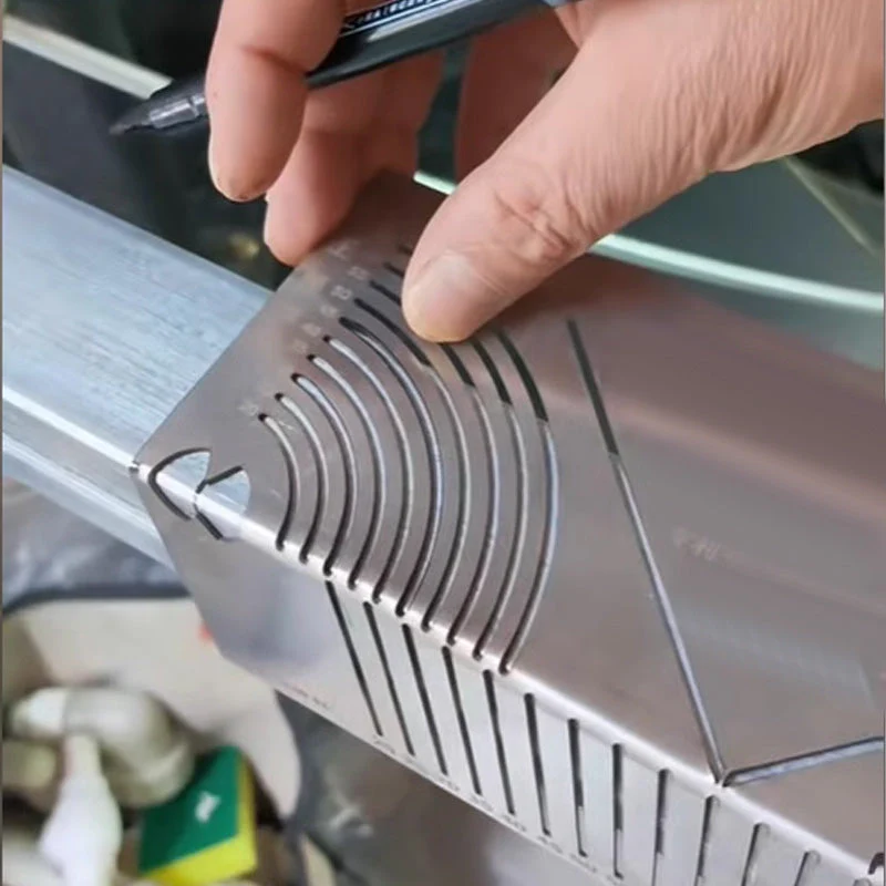 Square Stainless Steel 90° Arc Angle Marking Ruler - Image 5