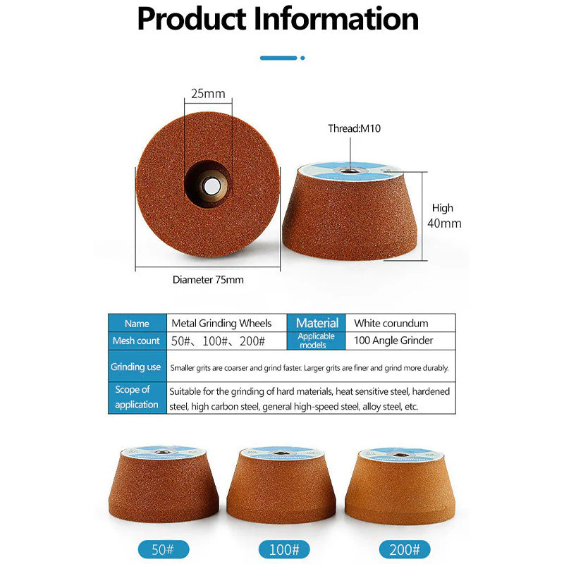 Ultra-Durable White Corundum Metal Grinding Wheel - Image 5