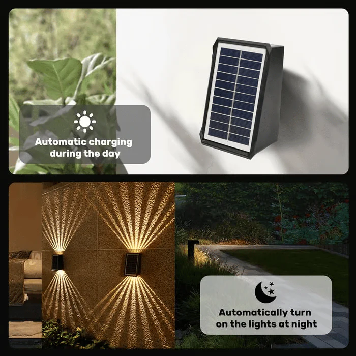 ✨☀️4 LED Solar Colorful Wall Lights Outdoor Light Waterproof - Image 5