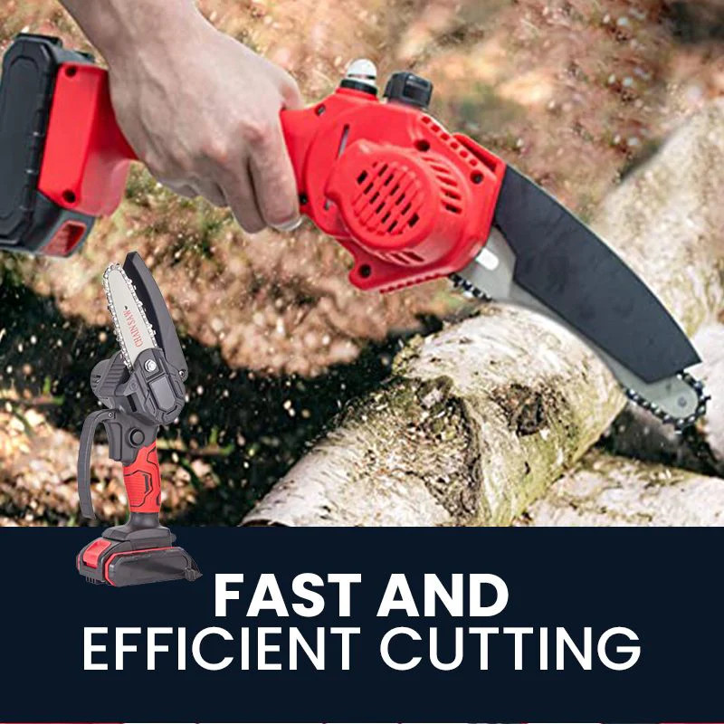 Cordless 4-inch Mini Chainsaw with Battery - Image 2