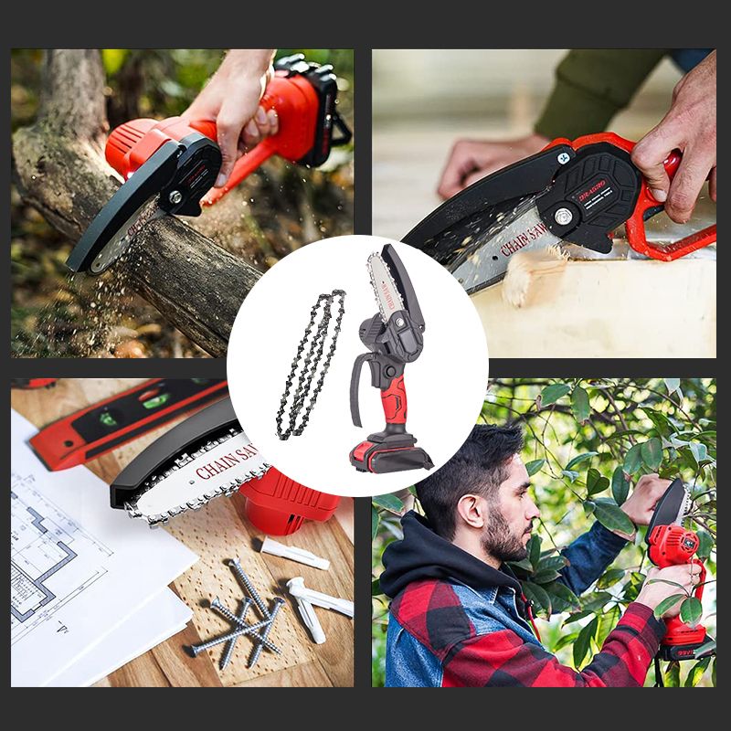 Cordless 4-inch Mini Chainsaw with Battery - Image 6