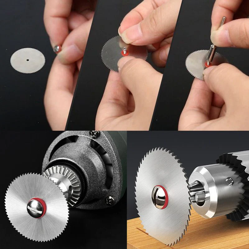 Pousbo® 10pcs Stainless Steel Mini Saw Blade with Shank - Image 7