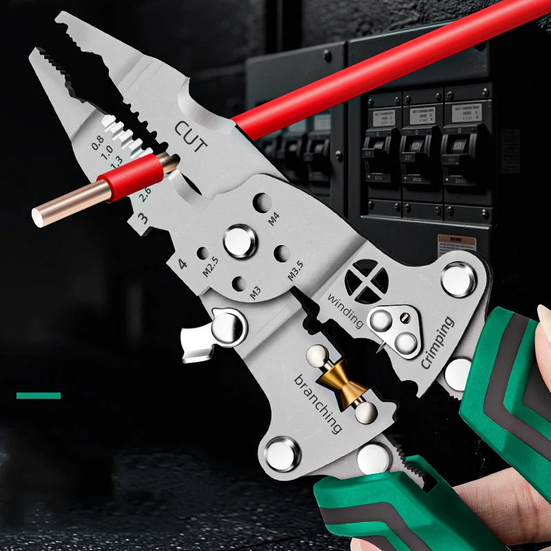 Multi-Function Foldable Wire Stripper with Voltage Tester - Image 2