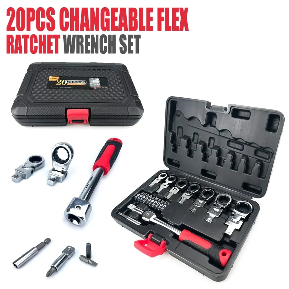 20-piece removable movable head ratchet wrench set（50%OFF） - Image 2