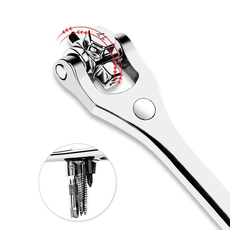 Multifunctional Double-headed Two-way Metric And Inch Socket Ratchet Wrench Quick Dual-use 16-in-1 - Image 8