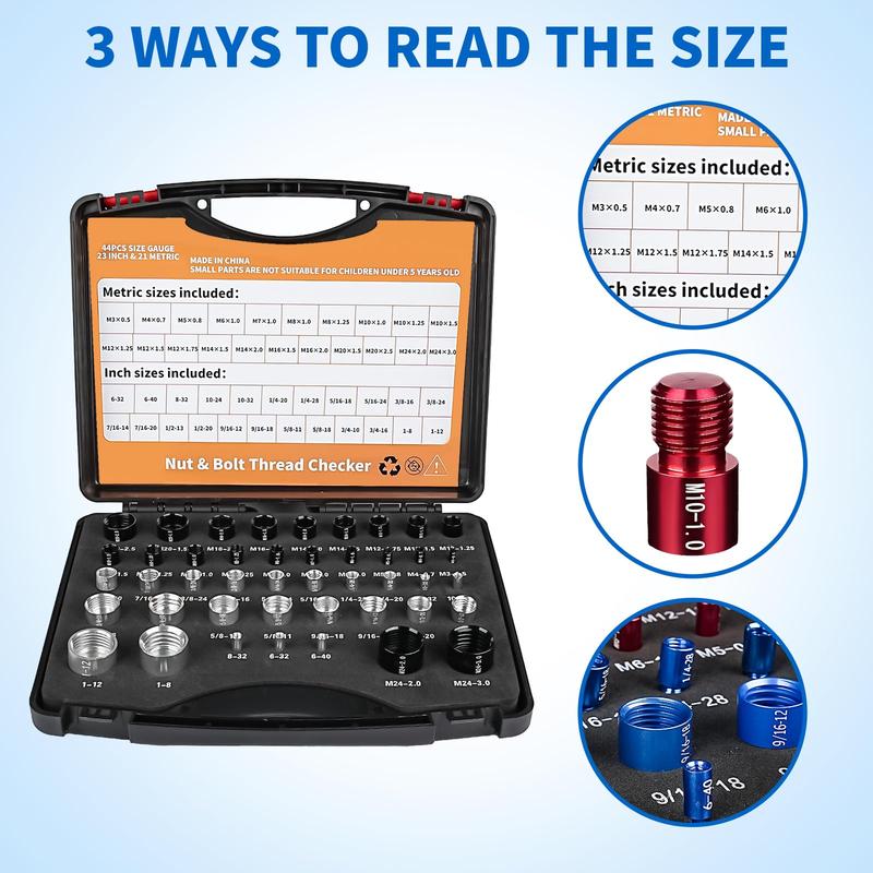 Nut & Bolt Thread Checker Kit for Inspection of Fixed Bolts or Threaded Holes - Image 8