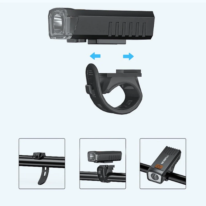 LED Waterproof Rechargeable Bike Headlight with Clip - Image 7