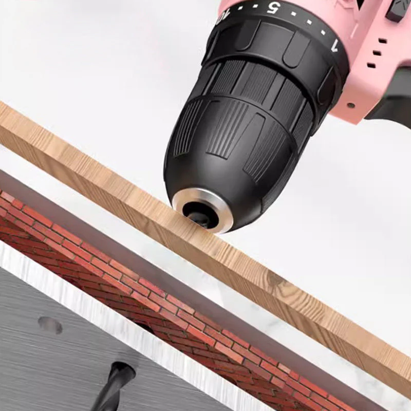 Pink Cordless Drill Driver Set with 25+1 Torque Settings - Image 7