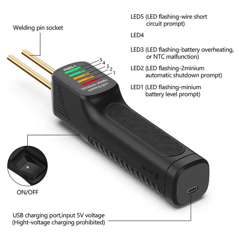 Handheld Cordless Plastic Welder Gun - Image 5