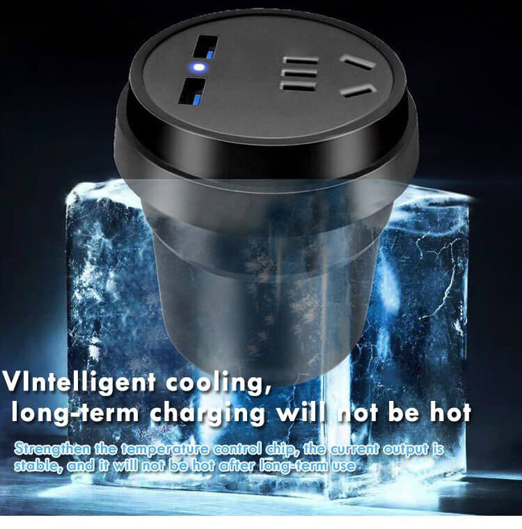 Cup Type Car Inverter Quick Charge Power QC 3.0 - Image 6