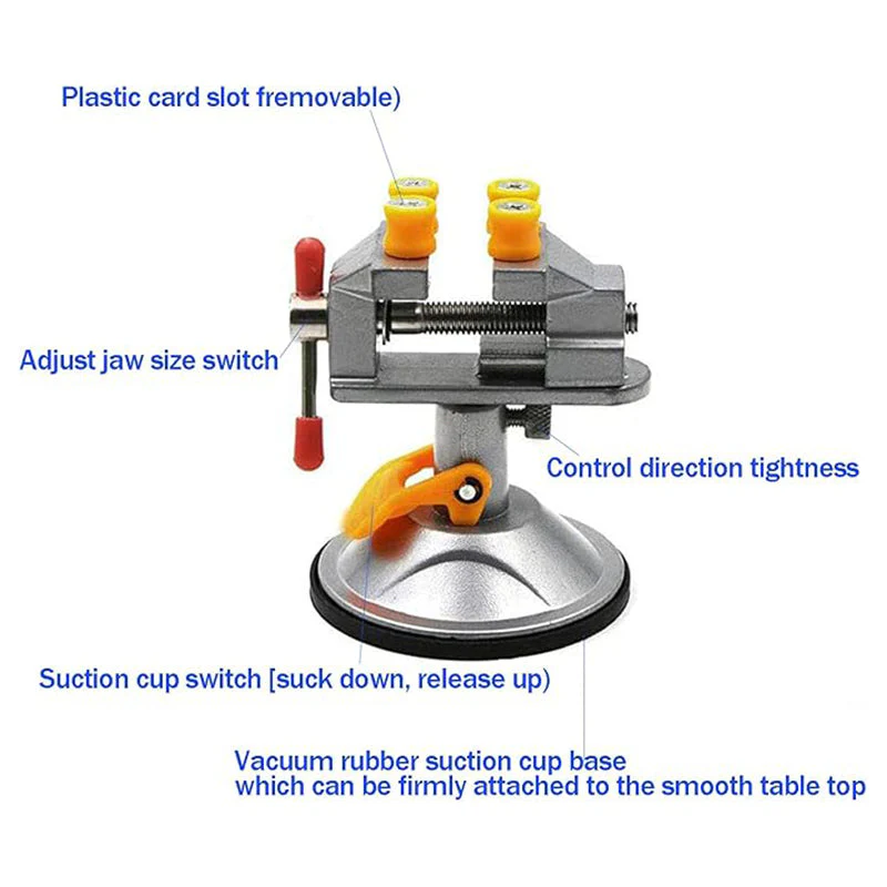 360° Rotating Precision Vise with Suction Cup - Image 3