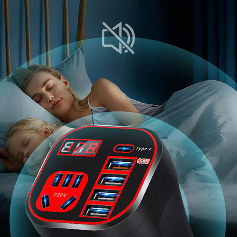 Multifunction Car Power Inverter QC Charger - Image 3