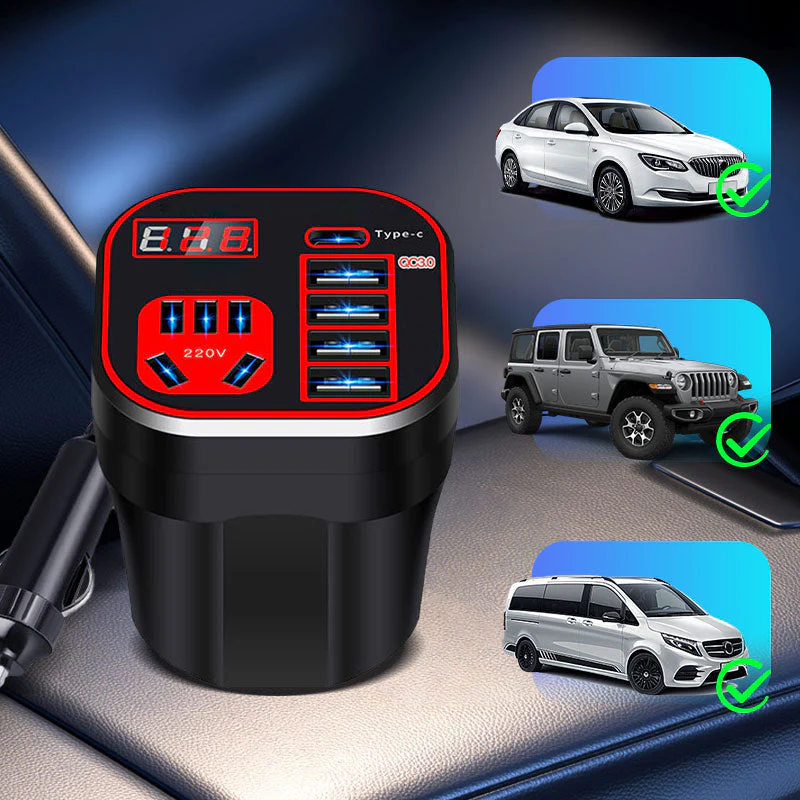 Multifunction Car Power Inverter QC Charger - Image 5