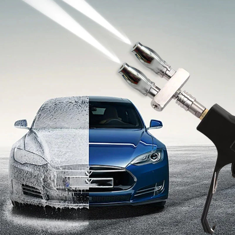 Quick Connect Double Spray Fitting & Rotating Nozzles For High Pressure Washer Gun - Image 2