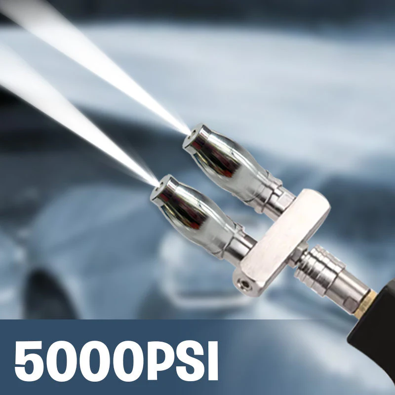 Quick Connect Double Spray Fitting & Rotating Nozzles For High Pressure Washer Gun - Image 6