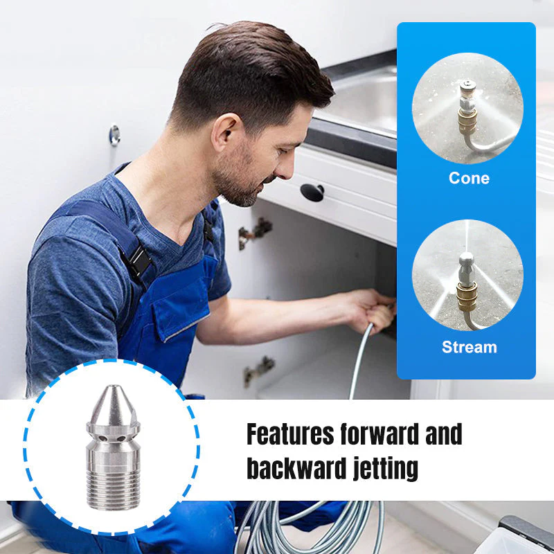 🔥2025 new hot sale🔥Rotary High-Pressure Sewer Jetting Nozzle - Image 4