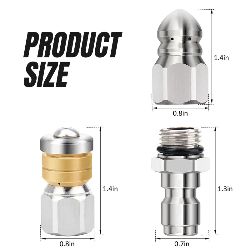 🔥2025 new hot sale🔥Rotary High-Pressure Sewer Jetting Nozzle - Image 8