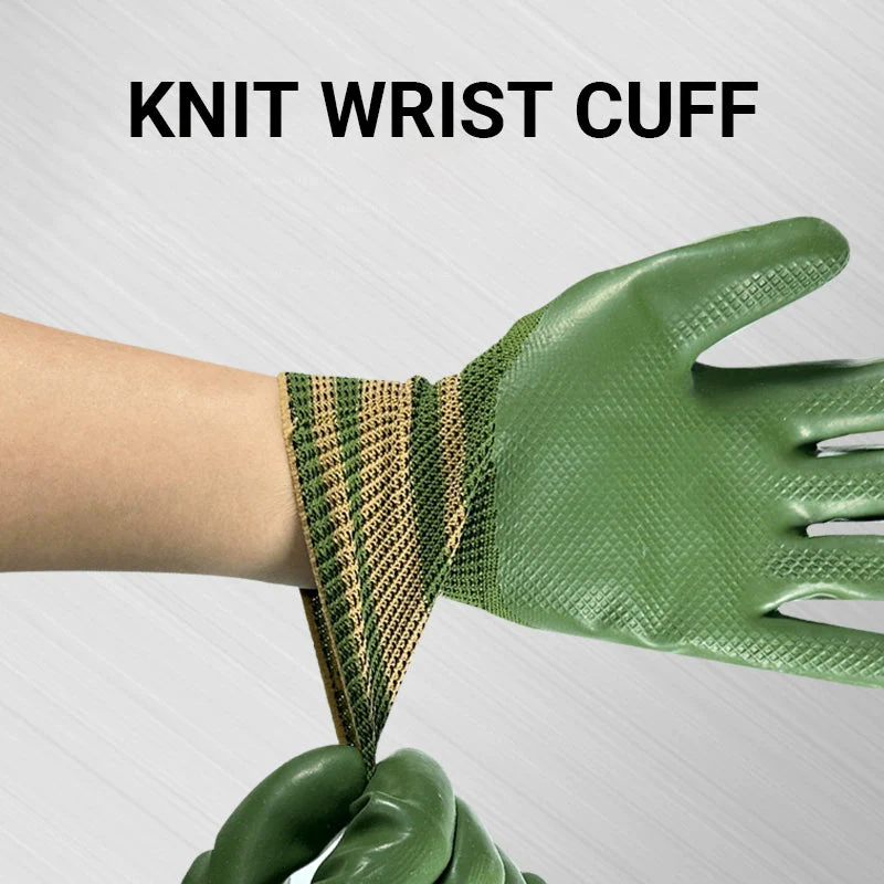 🎁 Rubber Coated Work Gloves with Knit Wrist Cuff - Image 3