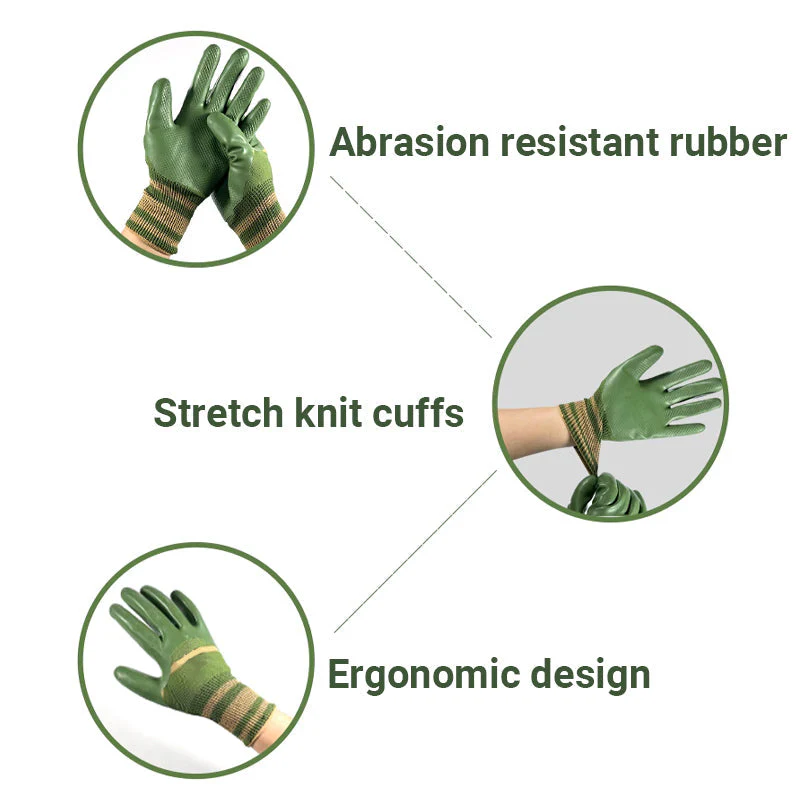 🎁 Rubber Coated Work Gloves with Knit Wrist Cuff - Image 6