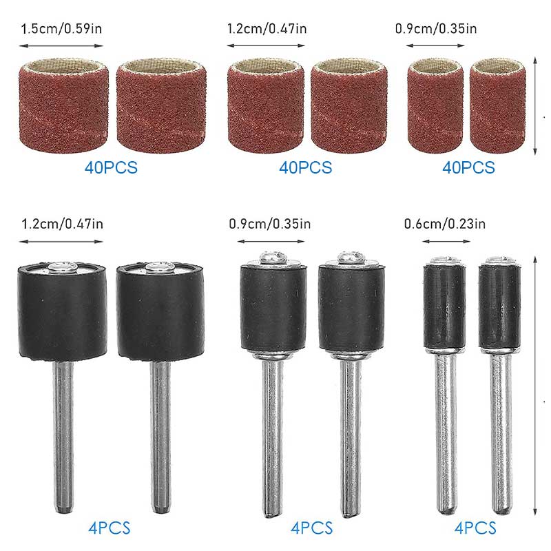 132PCS Sanding Drum Set with Mandrels - Image 8