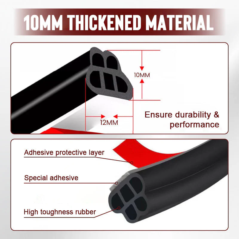 🔇5-hole Automotive Dust-proof and Shock-absorbing Sealing Strip - Image 3