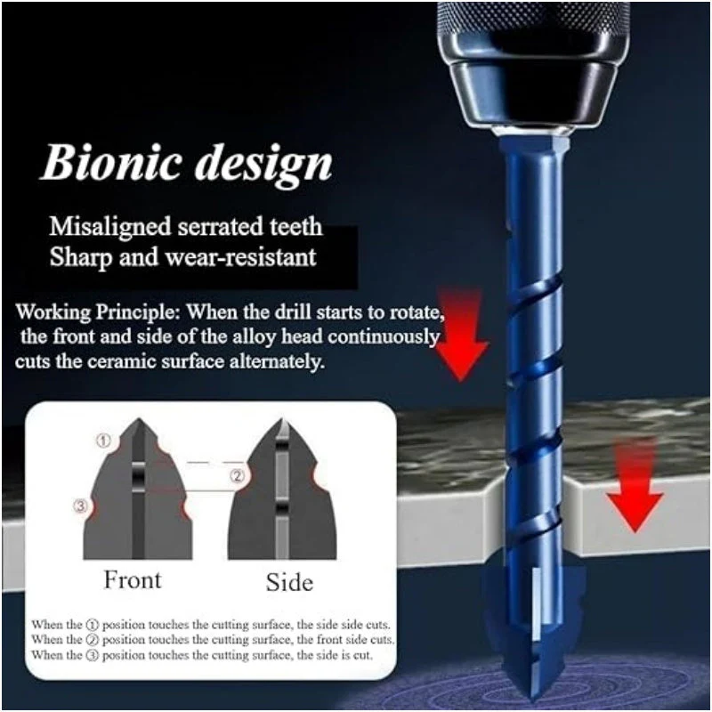 Offset Cutting Edge Tile Drill Bits Set - Image 3