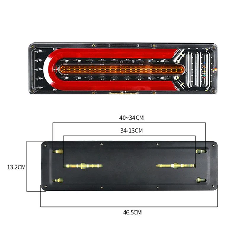 2pcs Bright LED Guide Tail Lights for Trucks - Image 11