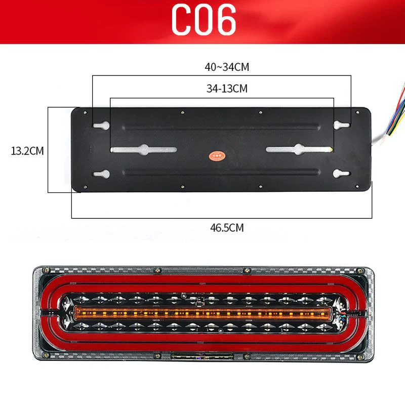 2pcs Bright LED Guide Tail Lights for Trucks - Image 15