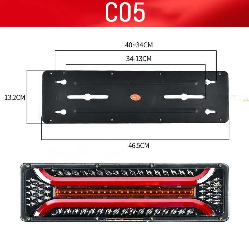 2pcs Bright LED Guide Tail Lights for Trucks - Image 16