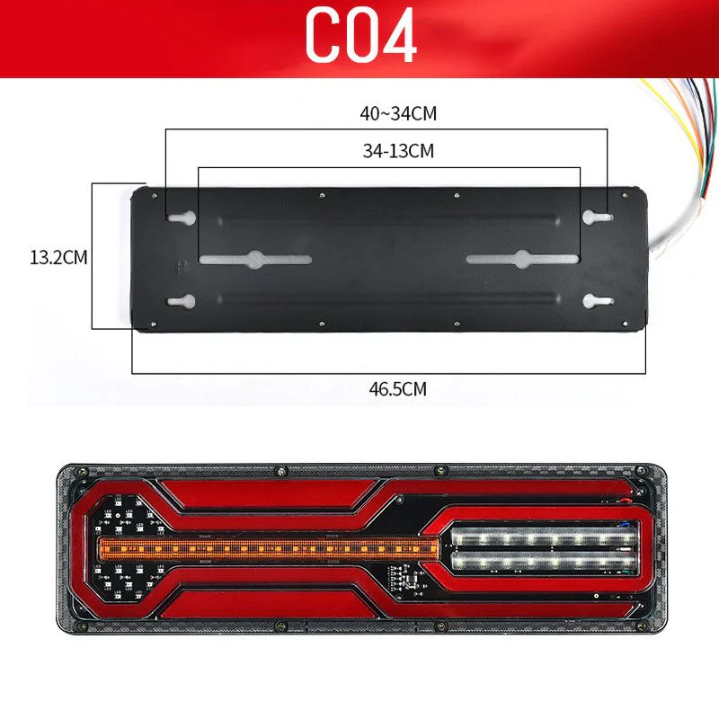 2pcs Bright LED Guide Tail Lights for Trucks - Image 17