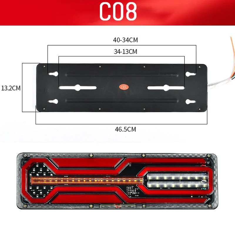 2pcs Bright LED Guide Tail Lights for Trucks - Image 18