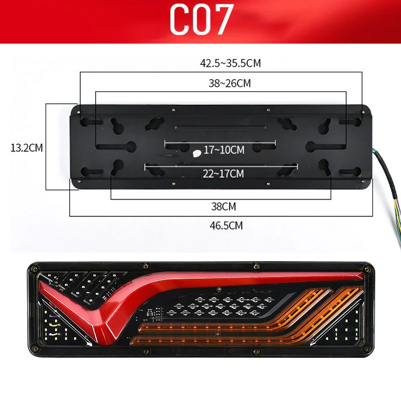 2pcs Bright LED Guide Tail Lights for Trucks - Image 19