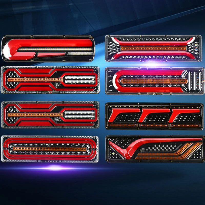 2pcs Bright LED Guide Tail Lights for Trucks - Image 2