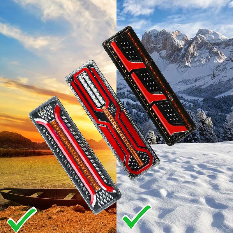 2pcs Bright LED Guide Tail Lights for Trucks - Image 3