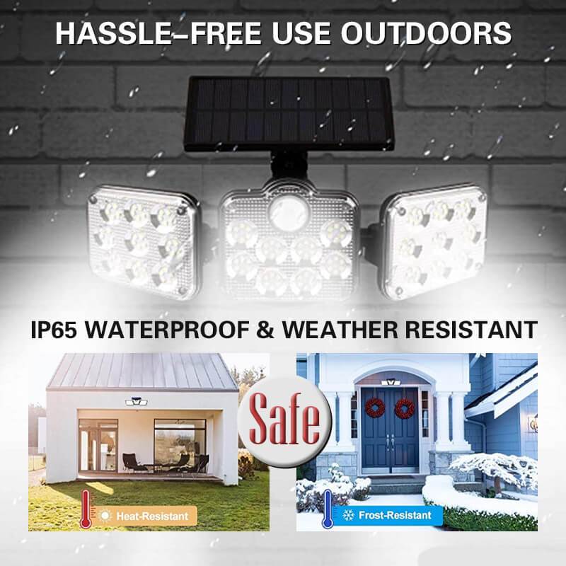 Triple LED Solar Wall Light - Image 5