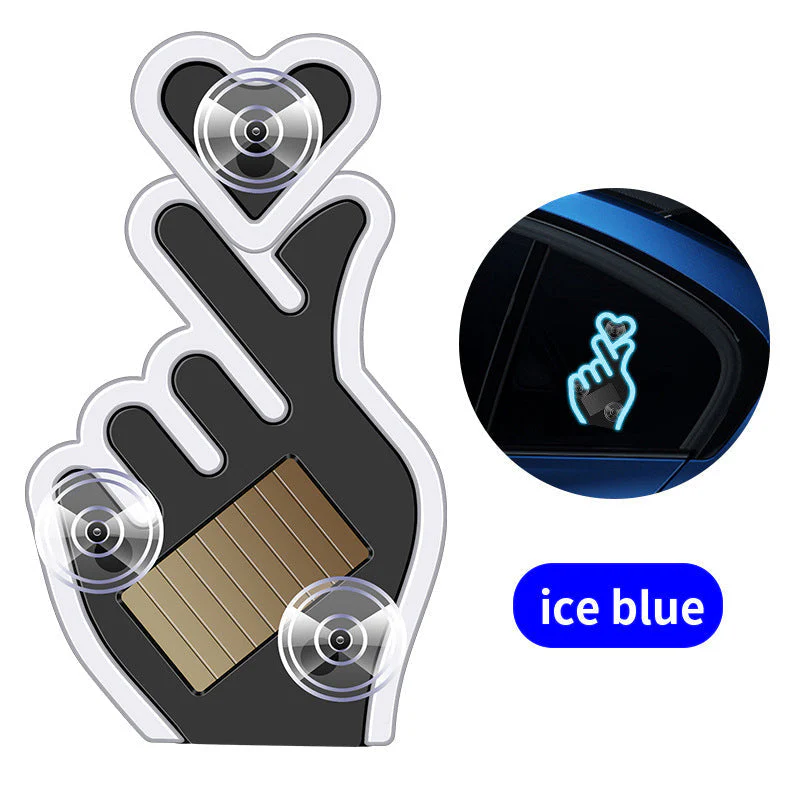 Solar-Powered Finger Heart Car Window Light - Image 10