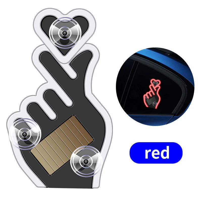 Solar-Powered Finger Heart Car Window Light - Image 12