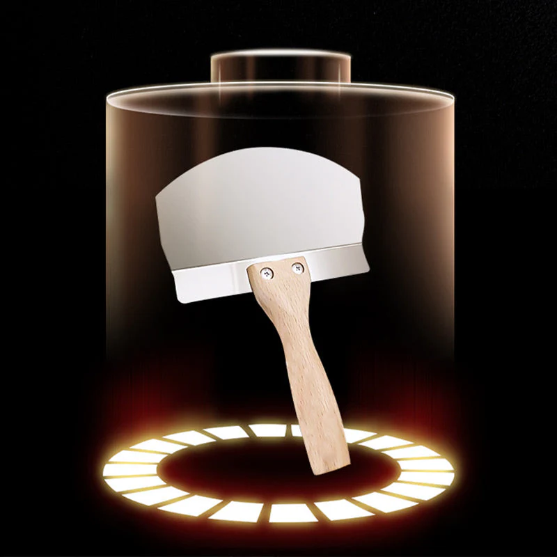 Pousbo® Stainless Steel Curved Plaster Spatula with Wooden Handle - Image 6