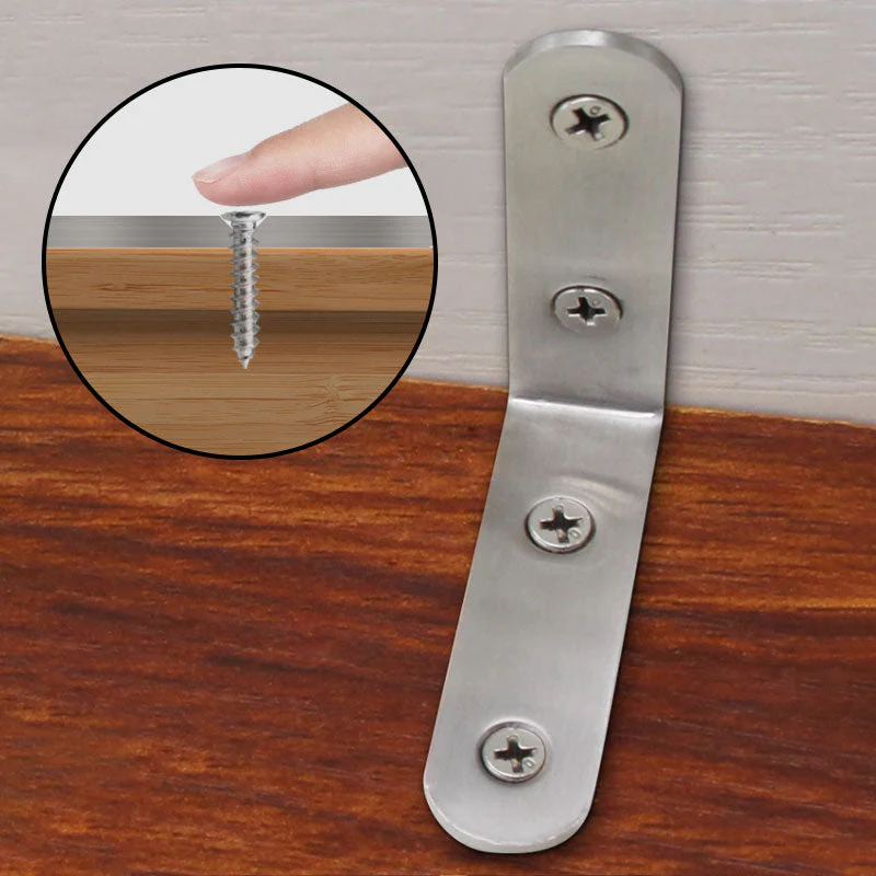 4-Pack Stainless Steel Corner Braces - Comes with 30 PCS Screws - Image 6