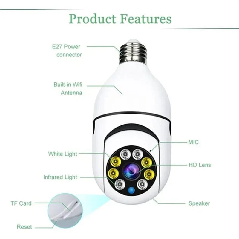 Wireless Wifi Light Bulb Security Camera - Image 14