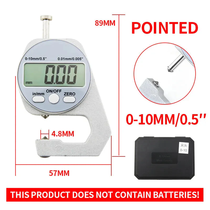 Digital Display Thickness Gauge Zinc Alloy Electronic LCD - Image 4
